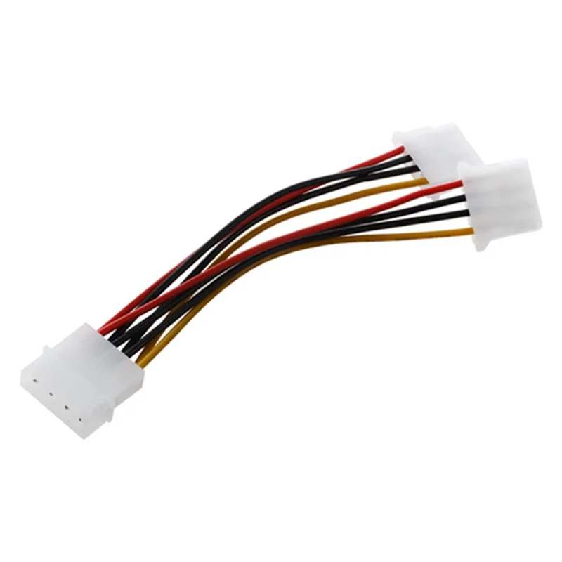 Компьютер Molex 6 дюймов 4 контактный блок питания Y сплиттер 1 штекер в 2 гнездо