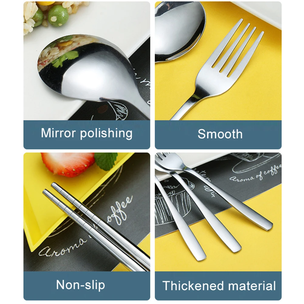 Набор посуды из трех предметов для улицы модные столовые приборы нержавеющей