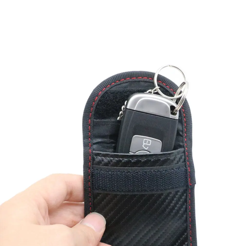 

2020 Newest Hot 1pc Anti-theft Car Key Fob Signal Blocker Faraday Signal Blocking Pouch Bag Key Wallets
