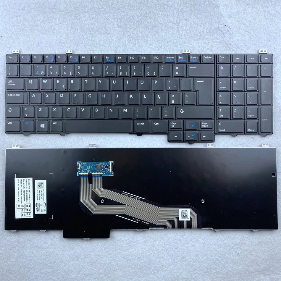 Португальская Клавиатура для ноутбука dell Latitude 15-5000 E5540 черная Раскладка |