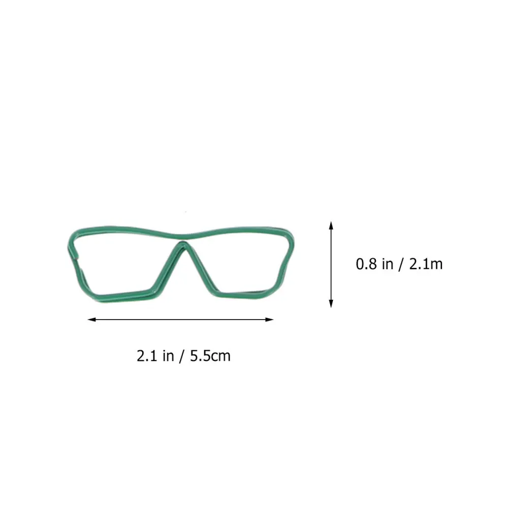 

20PCS Random Color Large Glasses Paper Clips Color Shaped Fun Clips Featuring Paper Clips