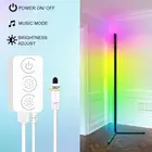 Светодиодный Угловой торшер Bluetooth APP Control угловой атмосферный свет RGB изменяющий цвет СВЕТОДИОДНЫЙ торшер для гостиной стоячие лампы