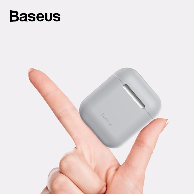 Мягкий силиконовый чехол Baseus для Airpods 1 2, защитный чехол для Airpods, беспроводной Bluetooth футляр для наушников для Apple, чехол