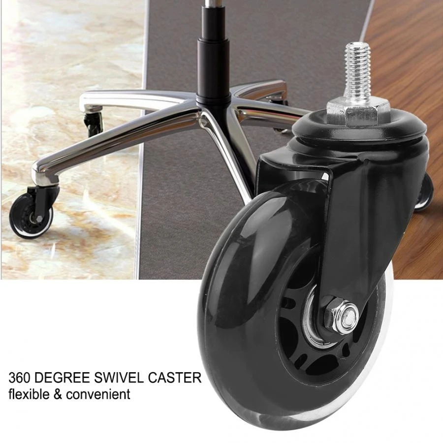

Office Chair Casters Hard Floor Casters Premium Caster Wheels for Parquet Laminate Swivel Chair Wheels for Desk Chair Office Cha
