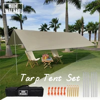 3x3m 3x5m ultralight tarp camping sun shelter tourist awning picnic canopy outdoor waterproof camp sun shade hammock canopy uv50