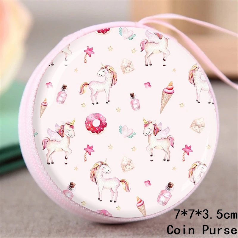 Coin Purse Принадлежности для тематической вечеринки в виде единорога скатерть салфетки тарелки попкорн принадлежности чашки ножи и вилки ложки День рождения украшения - Цвет: Coin Purse