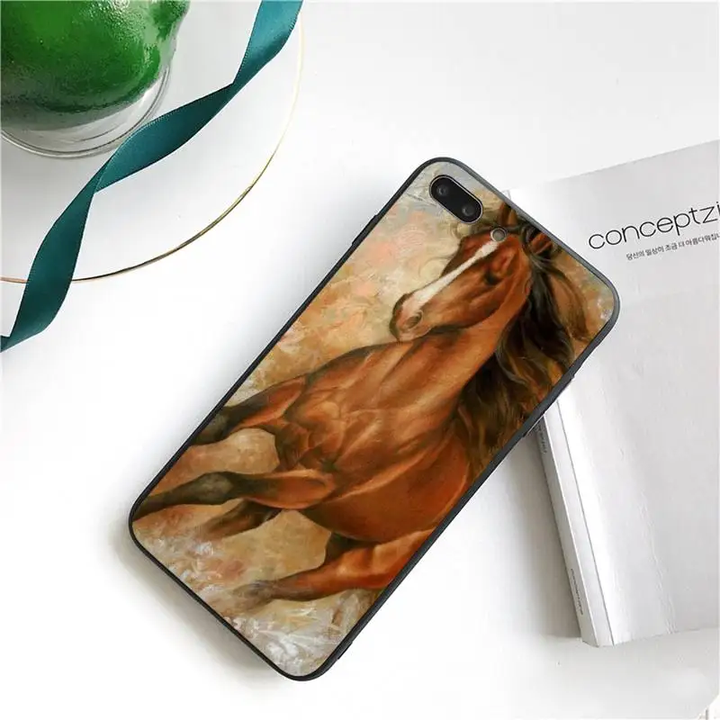 

Running horse Phone Case For iPhone 11 8 7 6 6S Plus 7 plus 8 plus X XS MAX 5 5S XR 12 11 Pro max se 2020 Funda Cover
