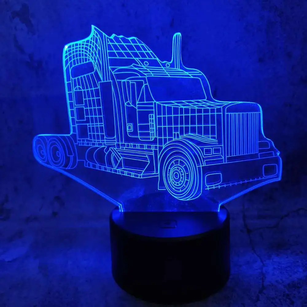 Тракторная 7 меняющихся цветов Светодиодная настольная лампа сенсорный пульт