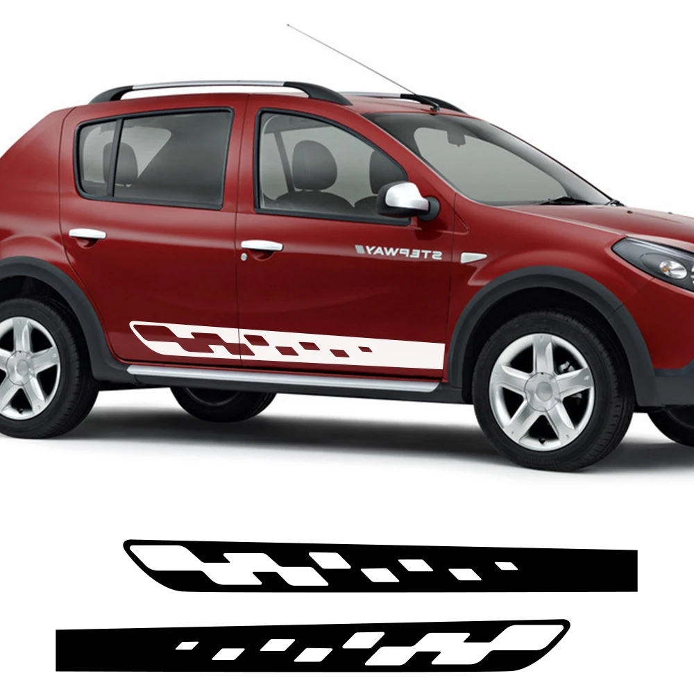 2 шт. для Renault Dacia Duster Тюнинг автомобиля Стайлинг боковые полосы наклейка DIY Авто