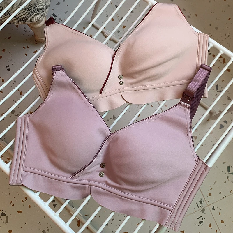 Бюстгальтер для кормления плотно прилегающий к телу удобный без стальных колец