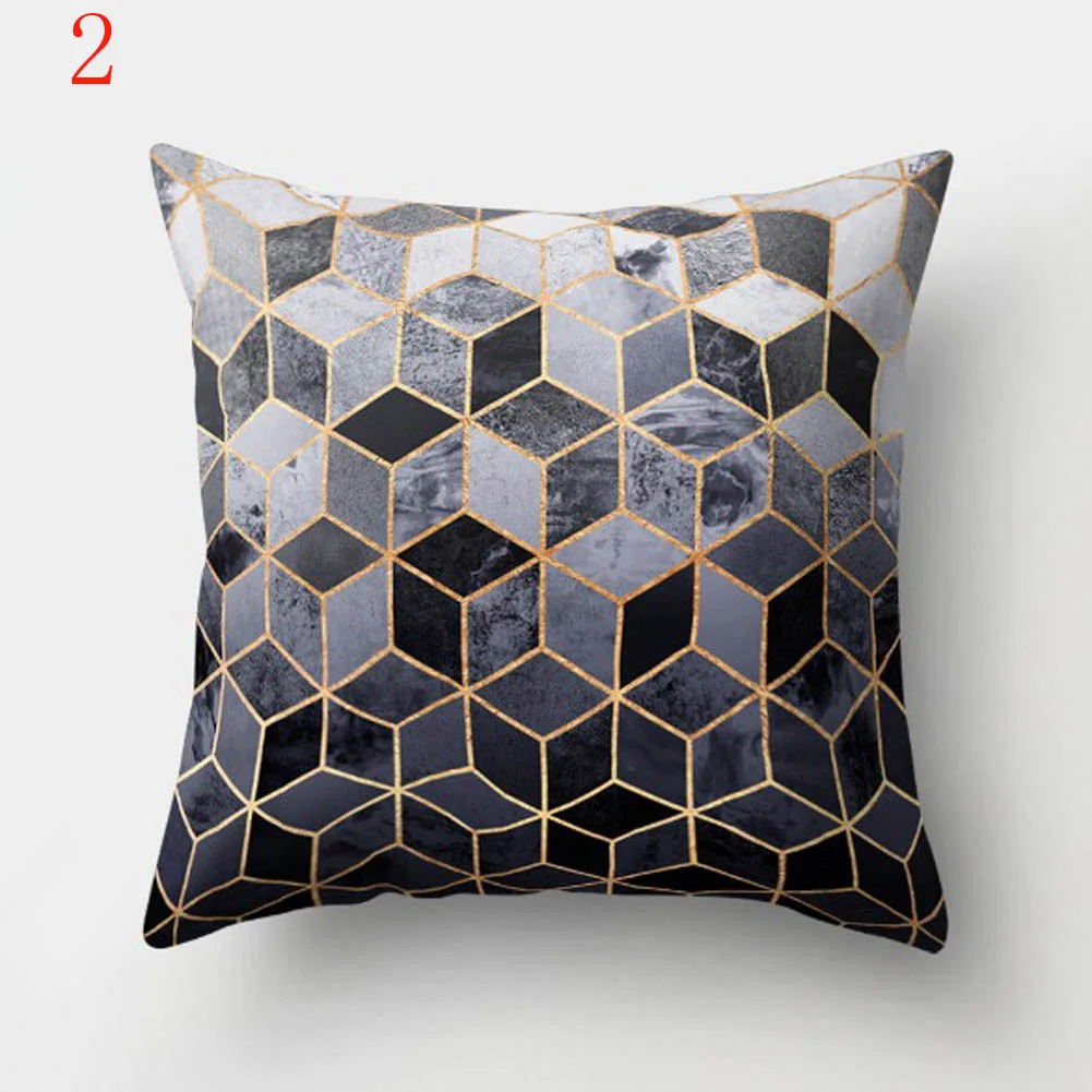 

Nordic Style Geometric Printed Cushion Cover Polyester Throw Pillow Cases for Sofa Car Black Home Decorative Pillowcase 45*45cm