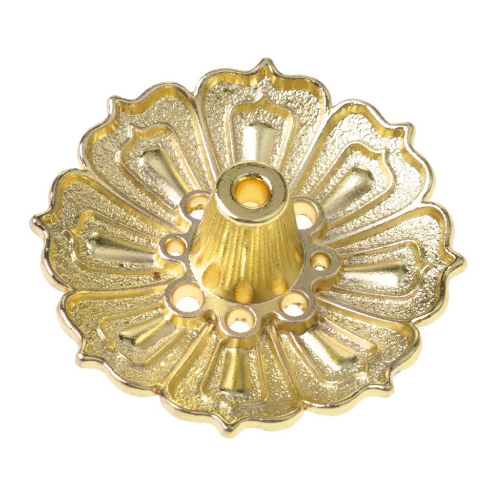 

Incense Holder Lotus Shape 9 Holes Burner Plate For Home zinc alloy solid and durable 1pc