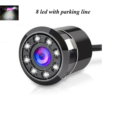 8 LED Camera Podofo камера заднего вида Камера Универсальный использования парковочной Камера 4/8/12 Светодиодный 8IR Ночное видение Водонепроницаемый 170 Широкий формат HD Цвет изображения - Название цвета: 8 LED Camera