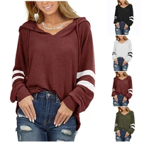 2021 autumn winter womens sweatshirts solid color drawstring hooded long sleeved loose top casual pullover t shirt clothing