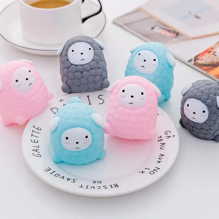0-36 months soothing baby shower toy little sheep mini cute animal pinch call BB sound baby play water toy children toy gift