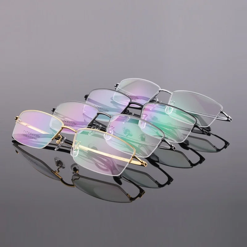 

W-145 Optical goggle myopia glasses prescription glasses New brand half rim men titanium eyeglasses eyewear frame man oculos