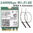 3000 Мбитс WiFi 6E Intel AX210 Bluetooth 5,2 M.2 Беспроводная карта AX210NGW 2,4 ГГц 5 ГГц 6 ГГц 802.11ax Wifi 6 адаптер Windows 10 Linux