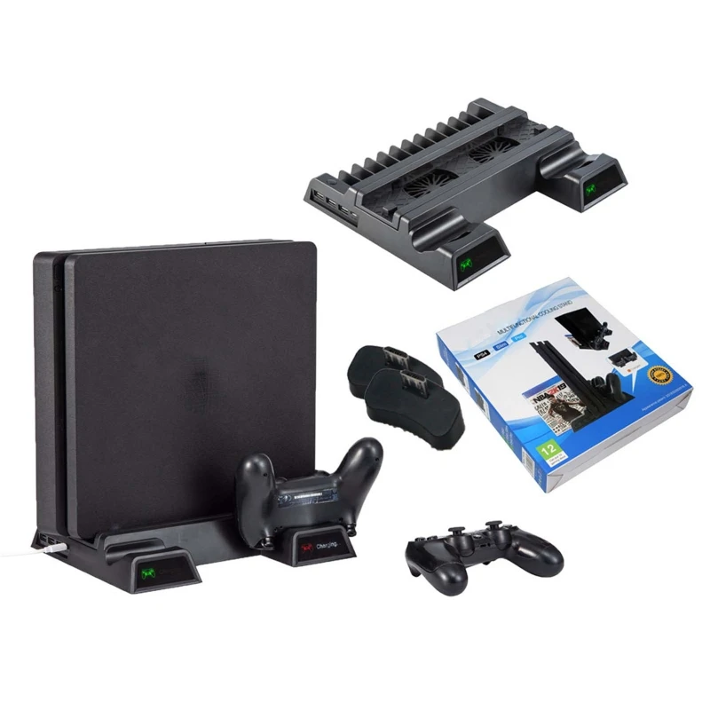 Охлаждающий вентилятор Calm для PS4 зарядное устройство двух контроллеров док