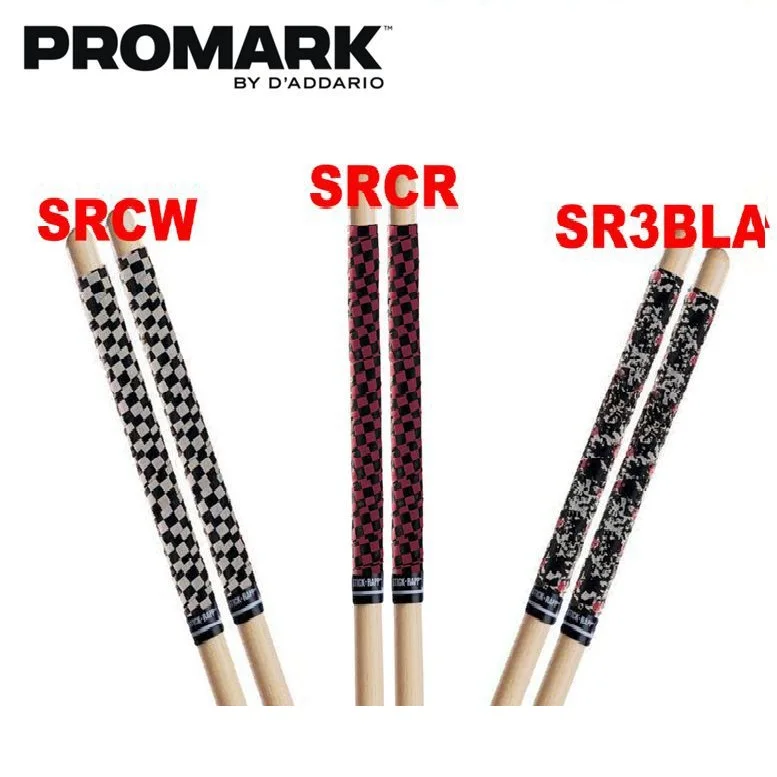 

Promark by Daddario Drumsticks Check Stick Rapp Non-slip Shock Absorbs Wrap SR3BLA SRCR SRCW For 4 Drumsticks