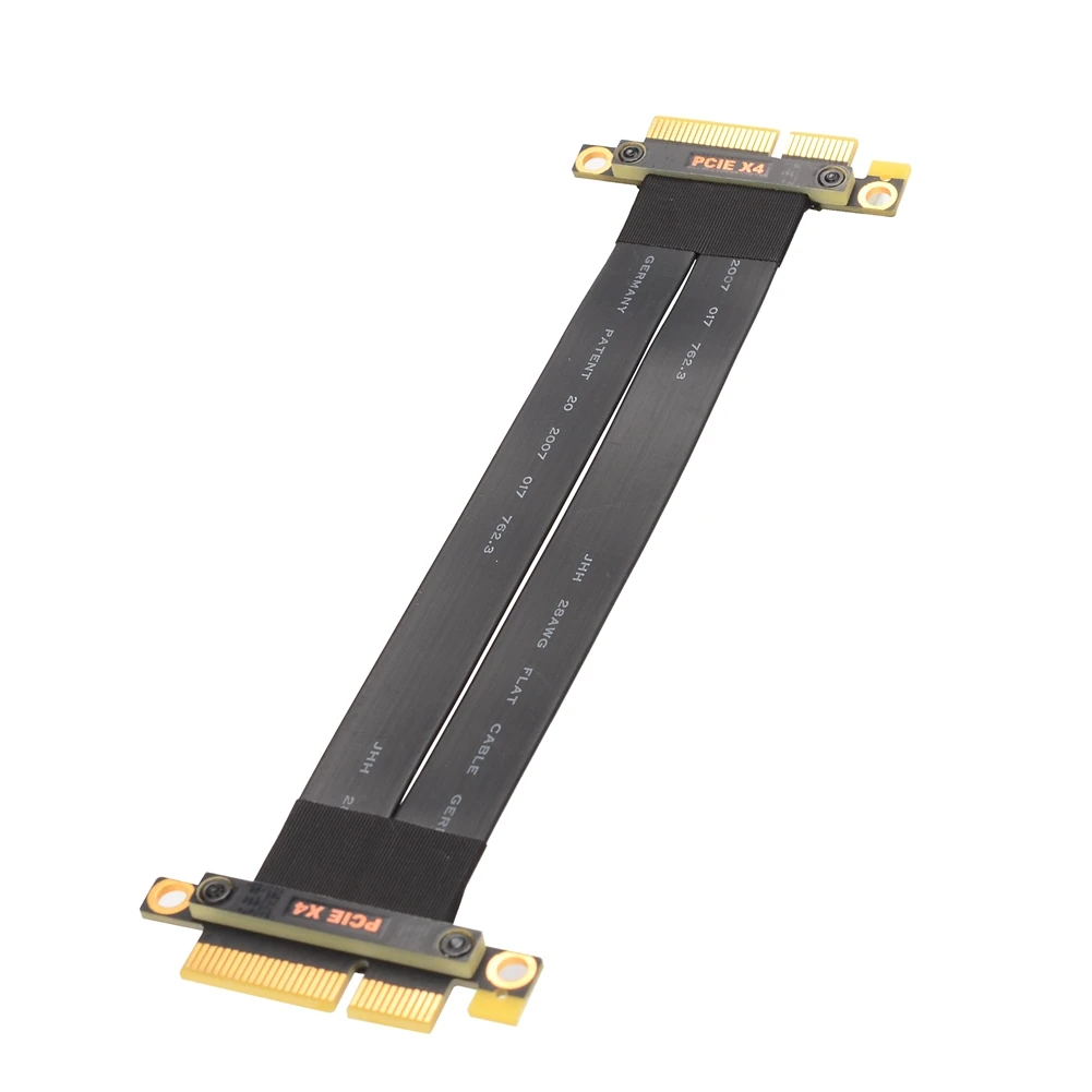 PCIe3.0 X4 до гибкий Удлинительный кабель Goldfinger Штекерный разъем сигнала прямой