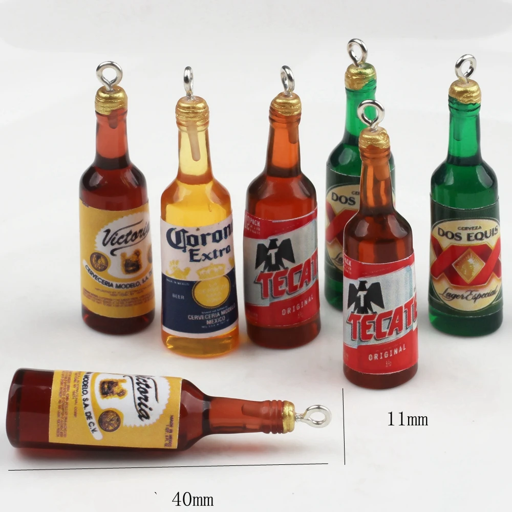 Полимерные 3D Подвески в виде бутылки мини для изготовления ювелирных изделий
