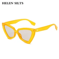 fashion cat eye sunglasses women luxury brand trend yellow color gray sexy glases men vintage party beach outdoor shade gafas