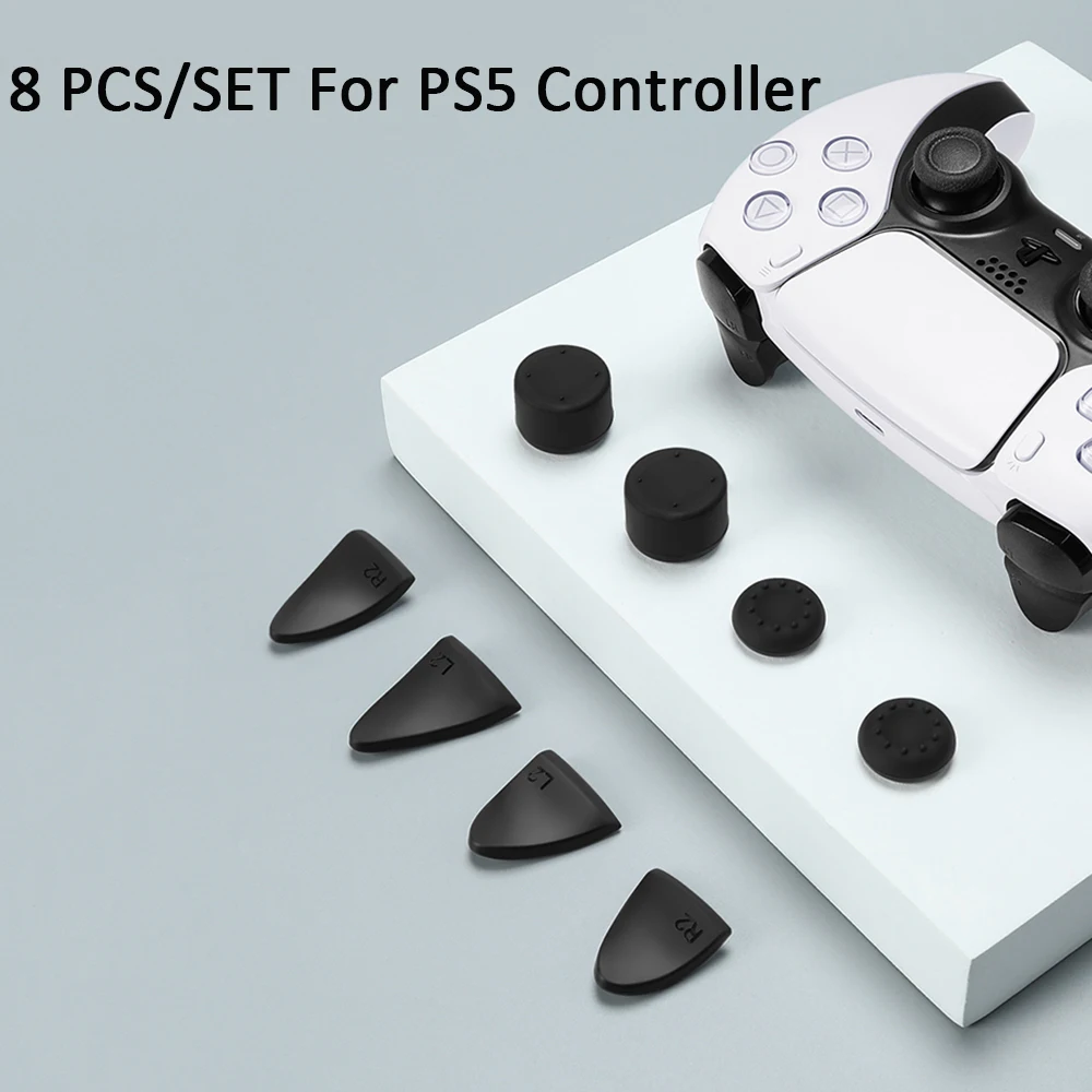 8 в 1 колпачки для кнопок захвата ключа удлинитель триггера Sony Playstation 5 PS5 крышка