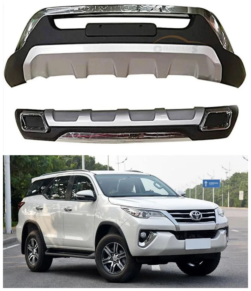 

ABS Car Front+ Rear Bumper Protector Cover Guard Skid Plate Fits For Toyota Fortune 2016 2017 2018 2019
