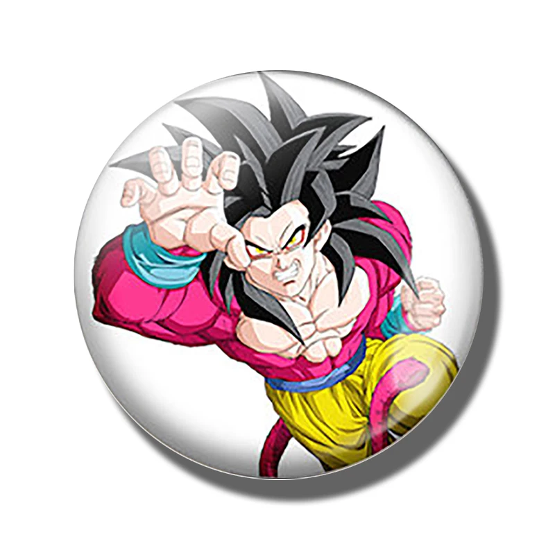 Dragon Ball магниты на холодильник для детей ручной работы 30 мм Сон Гоку какаротто стеклянный купол магнитные стикеры на холодильник украшения дома - Цвет: PACK OF 1