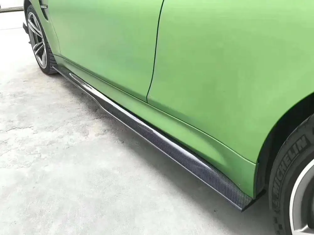 Углеродное волокно переднего бампера v стиля задний бампер диффузор сбоку юбки