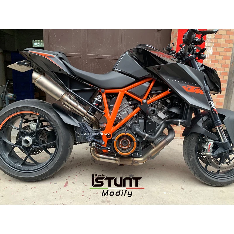 Slip Auf Für KTM 1290 Super Duke R 2014 2015 2016 Motorrad Auspuff Geändert Mittleren Link Rohr Verbindung 51mm flucht Schalldämpfer