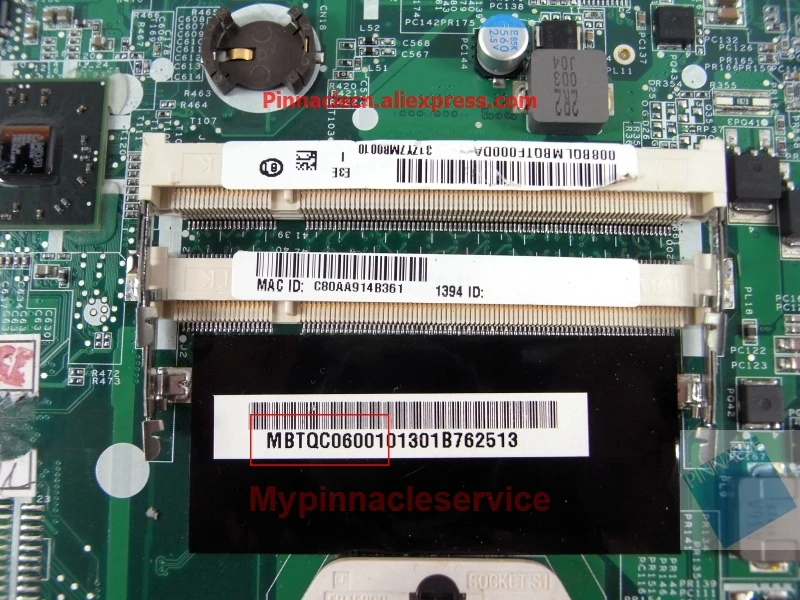 

MBTQC06001 Motherboard for Acer aspire 7230 7530 7530G DA0ZY7MB6G0 ZY7