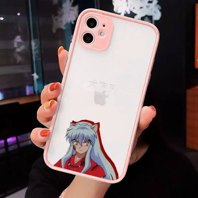 

Anime Inuyasha Phone Cases Matte For iPhone 12 Mini 11 Pro XR XS Max 7 8 Plus X Hard PC Back Cover