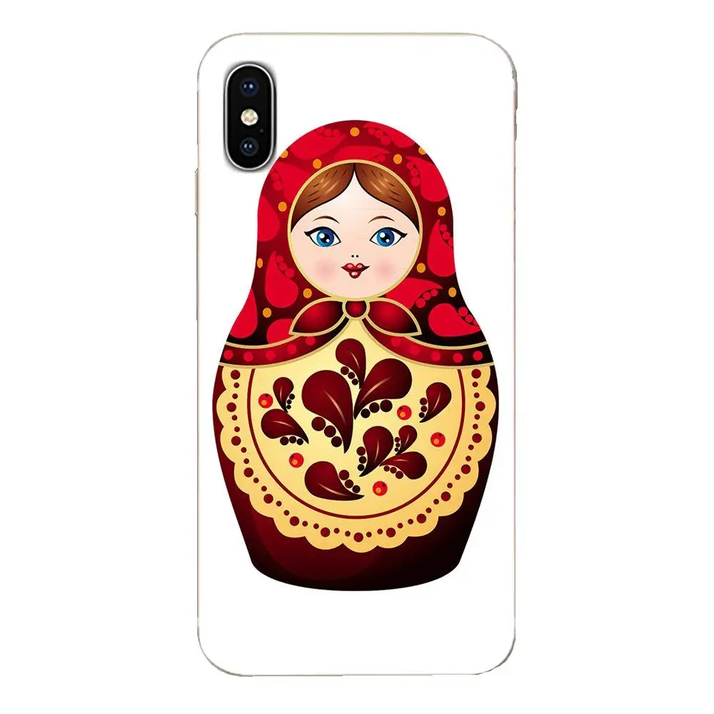Painted Russian Matryoshka Dolls Lovely For Samsung Galaxy J1 J3 J4 J5 J6 J7 A10 A20 A20E A3 A40 A5 A50 A7 2016 2017 2018 | Мобильные