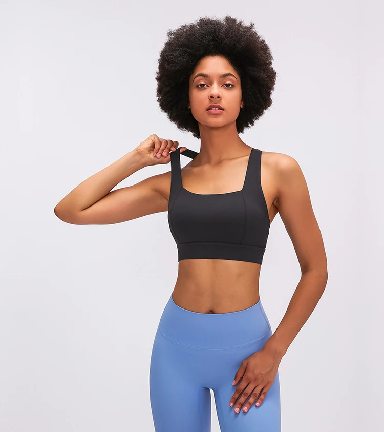 

LOTRAVEL New Hollow Beautiful Back Sports Yoga Bras Female Shock-Proof Support Classic Shoulder Strap Running Gym Fitness Top