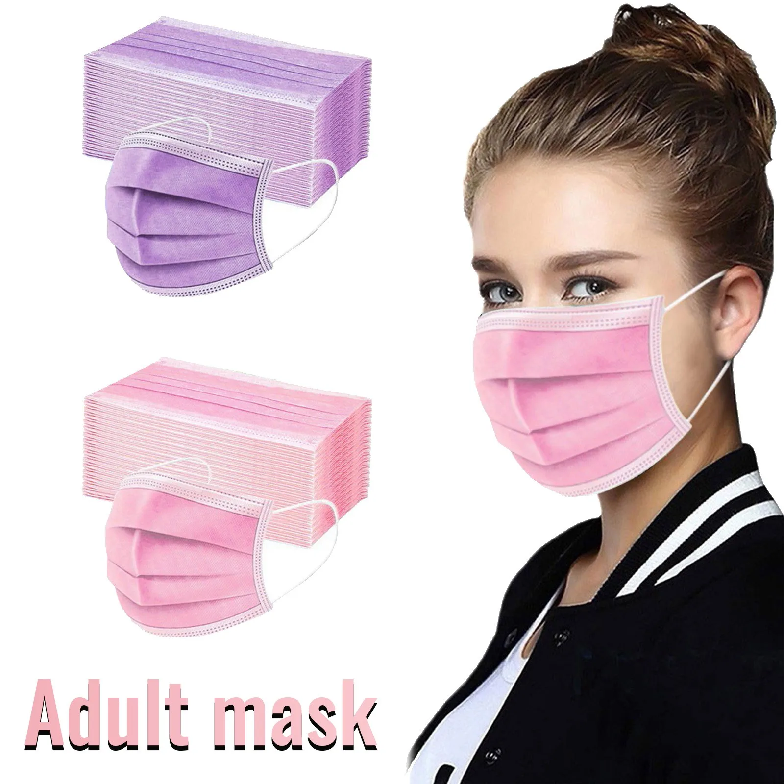 

Fast delivery 10/200PC Disposable Face Mask 3Ply Ear Loop Reusable Mouth Cover Fashion Fabric Masks face cover mascarilla new