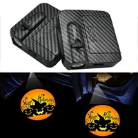car door projection welcome lights carbon fiber car door light decoration lamp universal led hd car welcome lamp accessories new