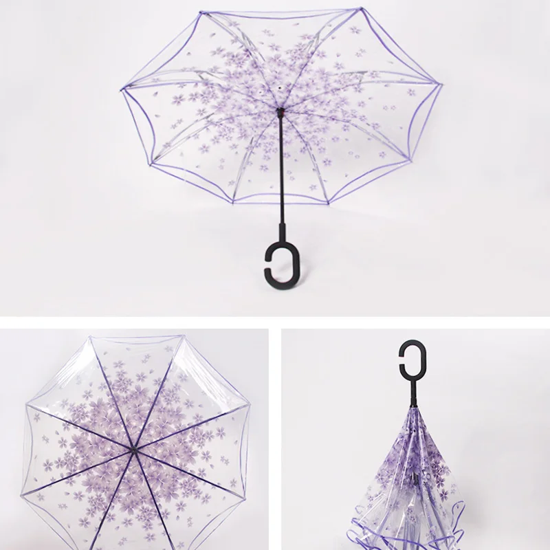 

Double Layer Inverted Umbrella Cars Reverse Umbrella Windproof UV Protecting Big Straight Umbrellas YE-Hot