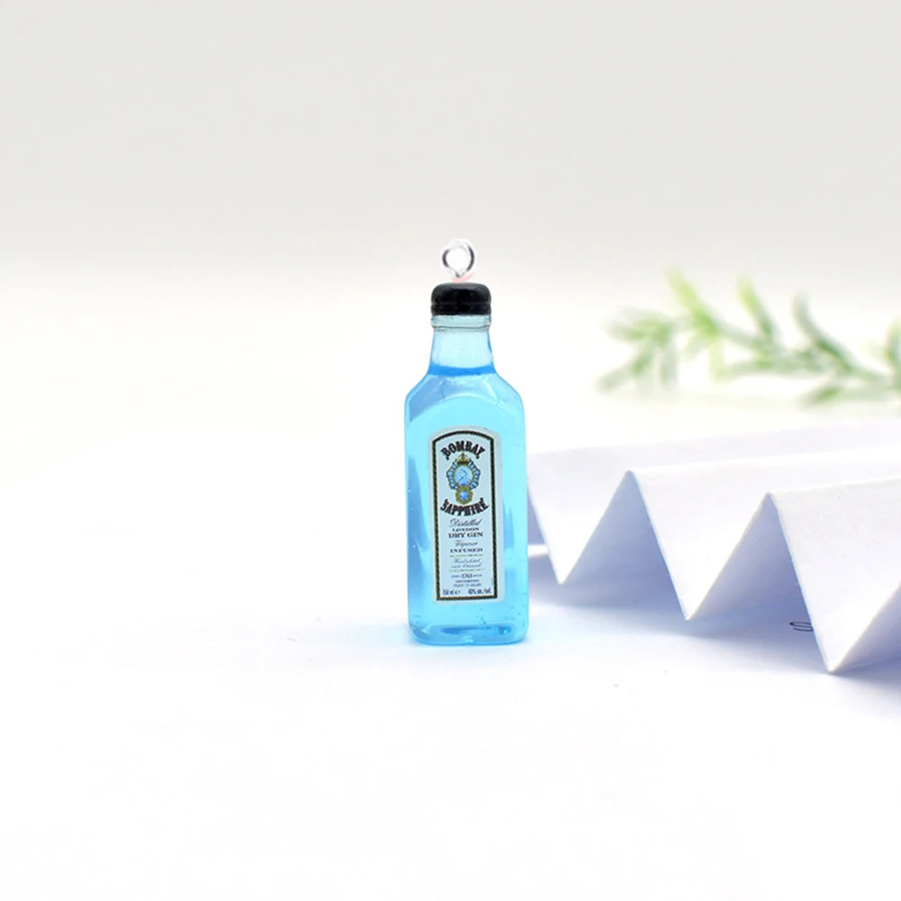 Yamily 10 шт./Смола Винная подвеска симуляция бутылки алкоголя для создания украшений для брелка-ключа, сережек, ожерелья.