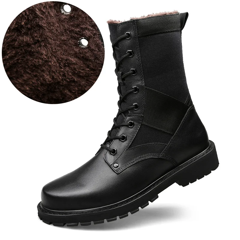 Мужская обувь с высоким берцем ботинки в стиле милитари ковбойские кожаные для