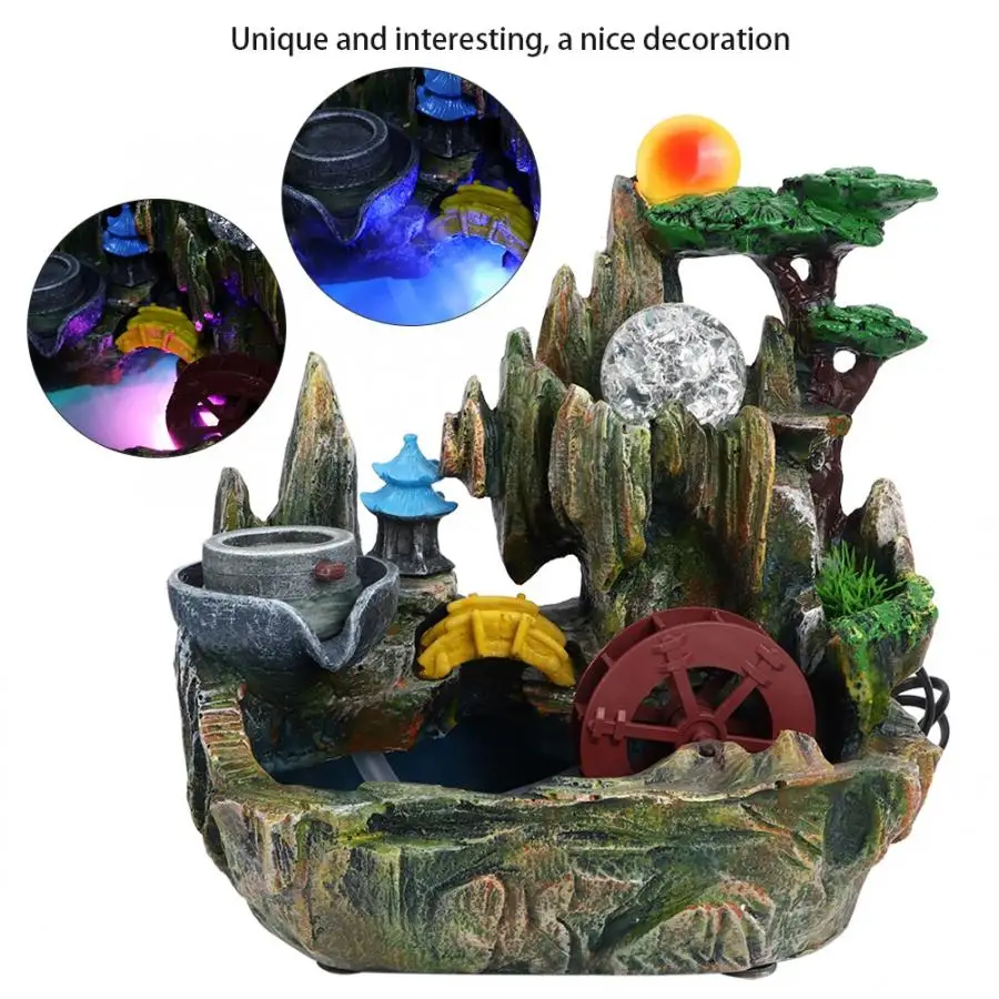 Фэн-шуй украшение настольный фонтан водопад рокерский пейзаж с эффектом