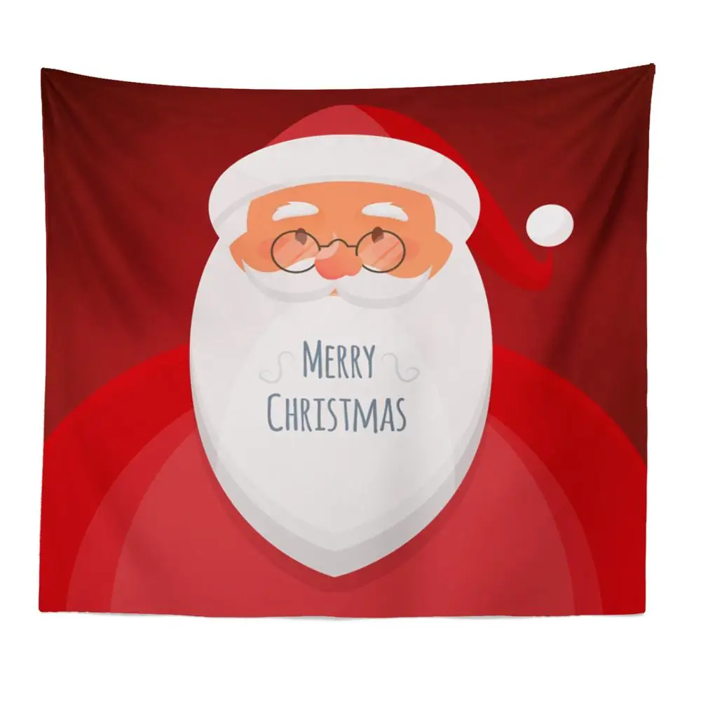 

2020 New Christmas Series Santa Claus Patterned Tapestry TV Background wall Landscape tapestry Polyester Cloth Wall Hanging