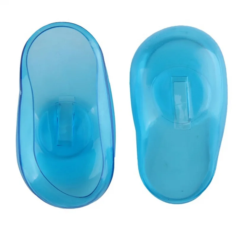 

2PCS Blue Clear Silicone Ear Cover Hair Dye Shield Protect Salon Color