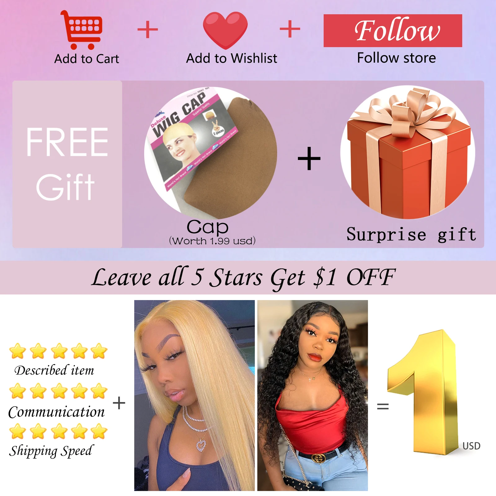 

4x4 Lace Front Wig 180% Density Brazilian Human Hair Ombre Long Honey Blonde Body Wave Closure Wigs for Black Women Daily Wear