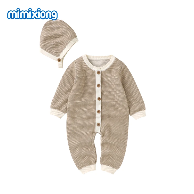 Осенний Детский комбинезон из хлопка трикотажные носки для новорожденных детей