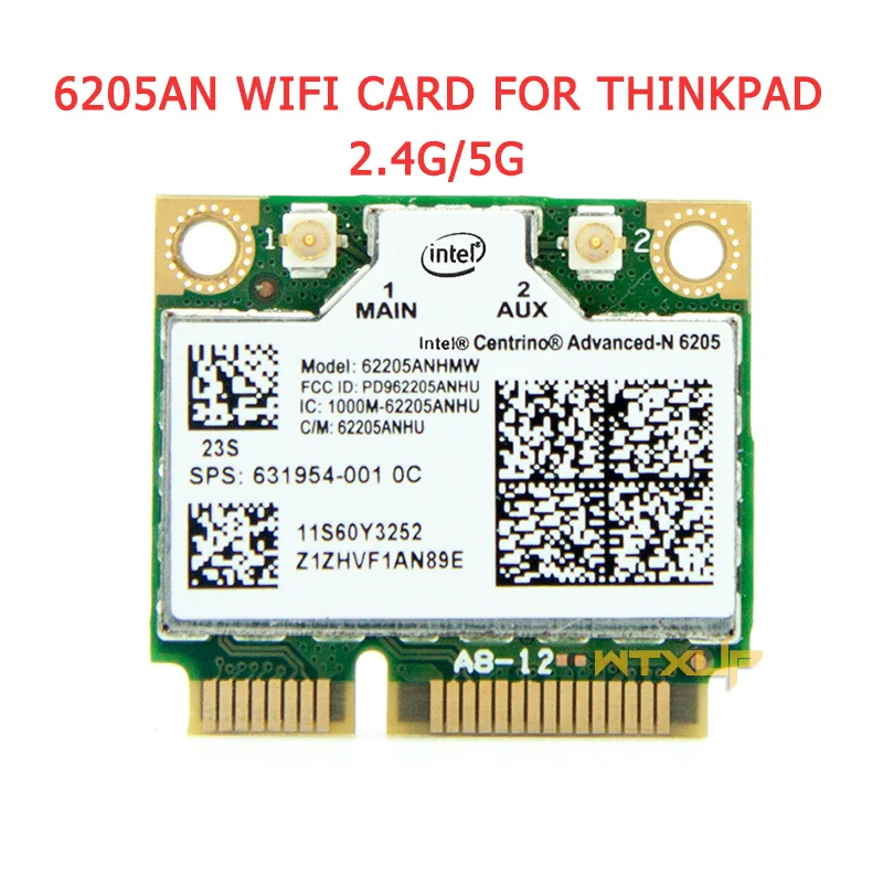 For Intel 6205AN Centrino Advanced-N 6205 62205ANHMW FRU 60Y3253 2.4G 5G WiFi Wireless Network Card for Thinkpad x220 x230 L420