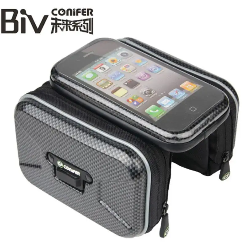 Купи Conifer Bicycle Front Bag Touch Screen Rainproof Phone Case Bag Handlebar Riding Cycling Tube Frame Bike Bag High Quality за 612 рублей в магазине AliExpress