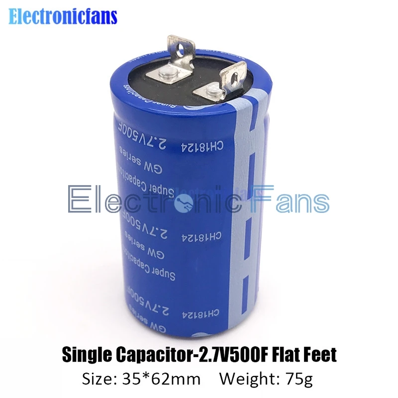 2 7 V 500F супер фарад конденсатор 2.7V500F 35*62 мм два фута для автомобиля стерео динамик