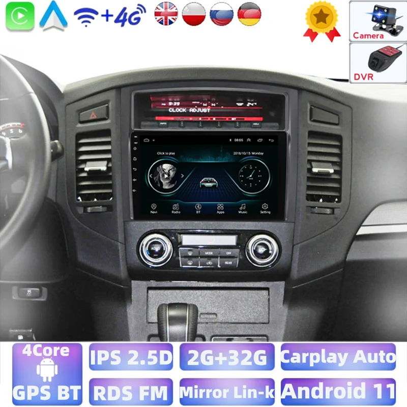 2G+32G Андроид IPS BT для Mitsubishi Pajero 4 V80 V90 2006 - 2014 Автомобильное радио Мультимедийный видеоплеер GPS 2 Din DVD on.