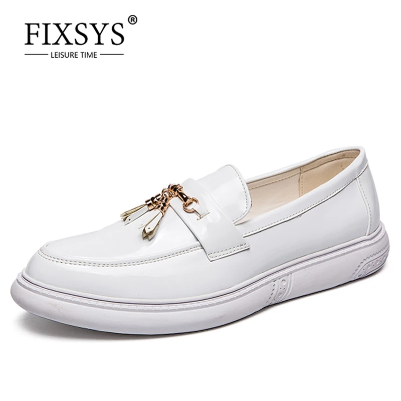 FIXSYS/кожаная мужская повседневная обувь Дышащие лоферы с кисточками Вечерние